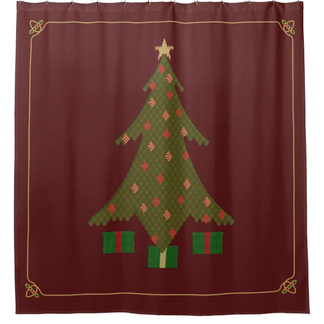 Cortina de ducha de Navidades acallados (Anverso)
