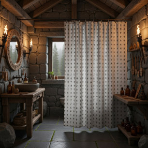Cortina de ducha de norse Runes