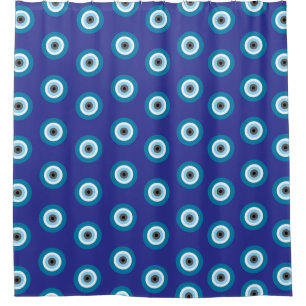 Cortina de ducha de ojos azul malvado