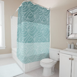 Cortina de ducha de ondas oceánicas de alta mar