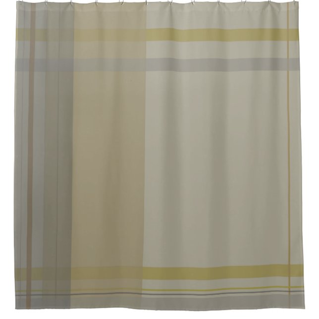 Cortina De Ducha de oro, cobre plateado, gays y beiges (Anverso)