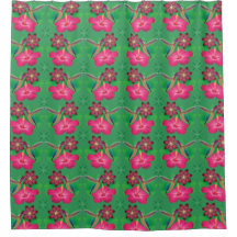 Cortina de ducha de pájaro exótica