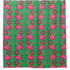 Cortina de ducha de pájaro exótica