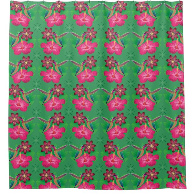 Cortina de ducha de pájaro exótica (Anverso)