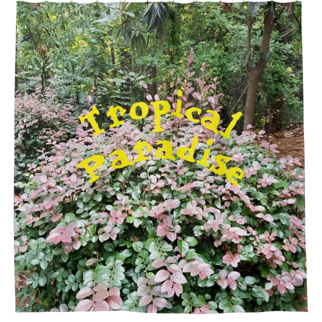 Cortina de ducha de paraíso tropical (Anverso)