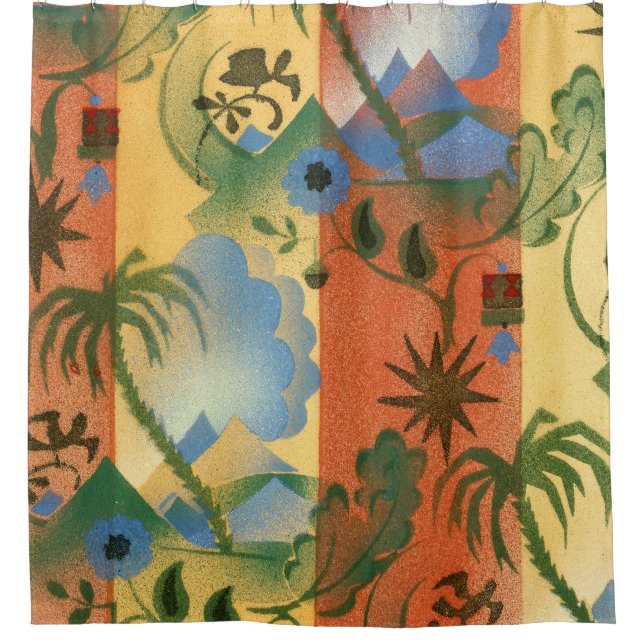 Cortina de ducha de patrón Art Deco (Anverso)