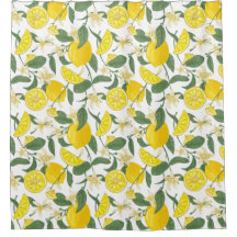 Cortina de ducha de patrón de cítricos