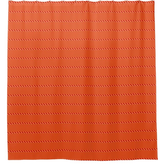Cortina de ducha de patrón naranja (Anverso)