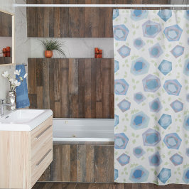 Cortina de ducha de patrón Rosa abstracto