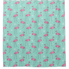 Cortina de ducha de patrón tropical