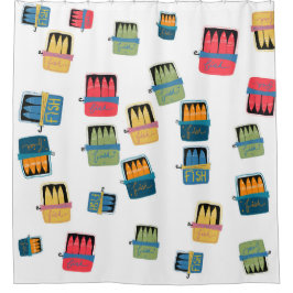 Cortina de ducha de peces de tinte