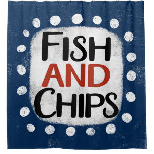 Cortina De Ducha De Pescado Y Chip