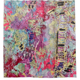 Cortina de ducha de piel de serpiente negrita vibr