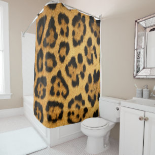 Cortina de ducha de piel Faux Jaguar