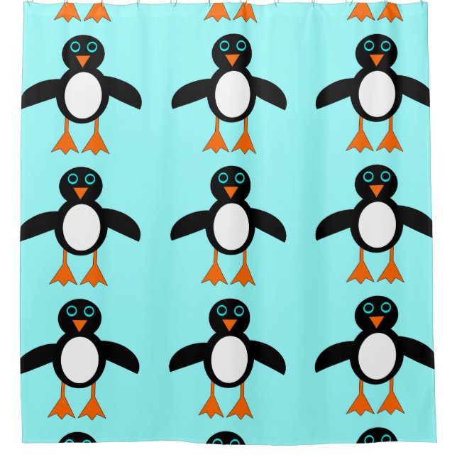 Cortina de ducha de pingüino suave (Anverso)