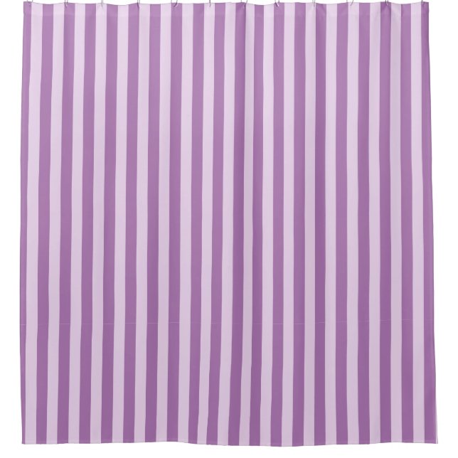 Cortina de ducha de rayas moradas (Anverso)