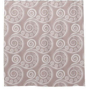 Cortina de ducha de remolino rosado Koru Swirls
