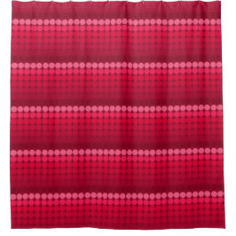 Cortina De Ducha De rosa a rojo Mod de mediados de siglo puntos cír