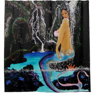 Cortina de ducha de sirena
