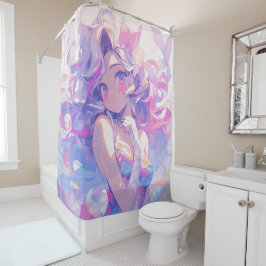 Cortina de ducha de sirena Anime Kawaii