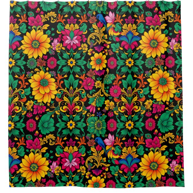 Cortina de ducha de sobrecarga ecléctica - Máximo (Anverso)