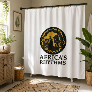 Cortina de ducha de tambor de león africano elegan