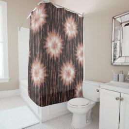 Cortina de ducha de teja de Rosa etéreo