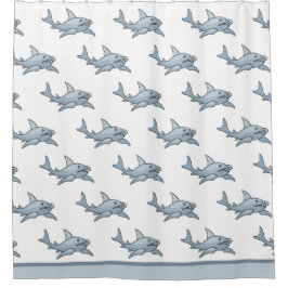 Cortina de ducha de tiburón