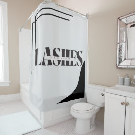 Cortina de ducha de tipografía LASHES