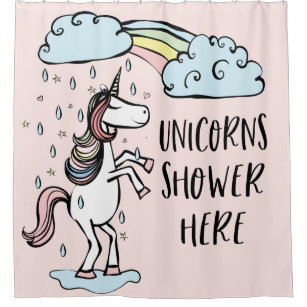 Cortina de ducha de Unicornio