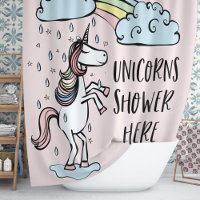 Cortina de ducha de Unicornio