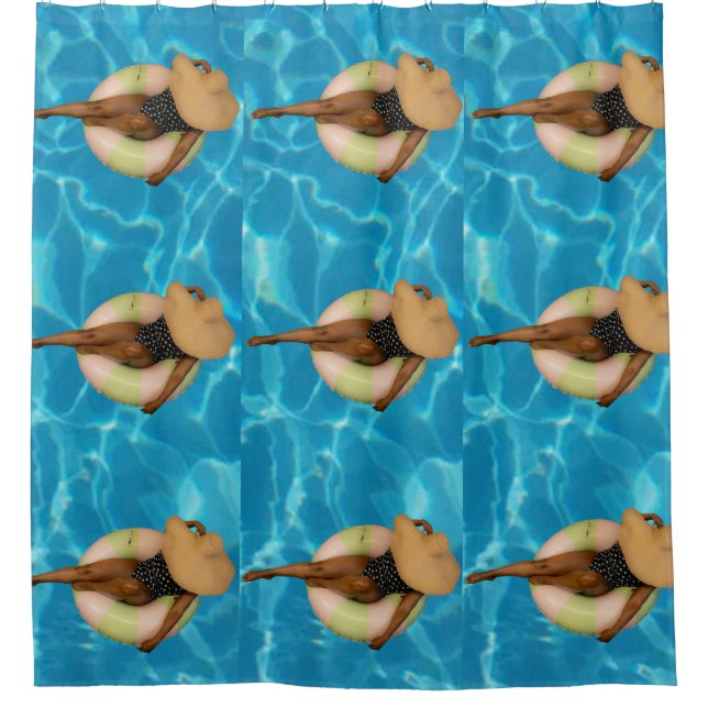 Cortina de ducha de verano negro (Anverso)