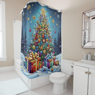 Cortina de ducha de vidrio templado para navidades