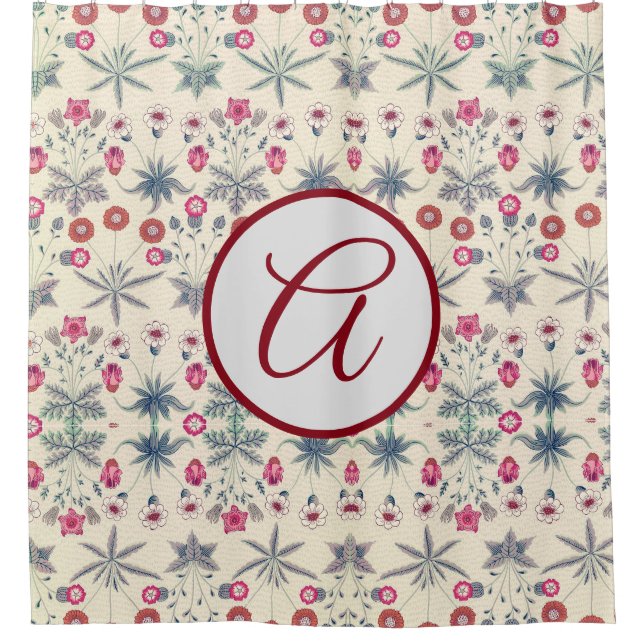 CORTINA DE DUCHA DE William Morris CON INICIAL (Anverso)