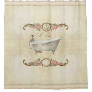 Cortina De Ducha Decoración casera subió baño de Parchment Le Bain