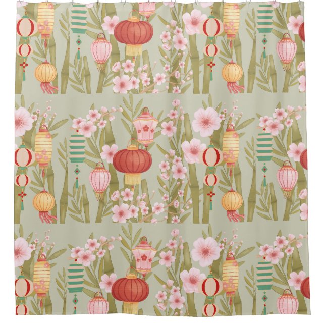 Cortina De Ducha decoración china (Anverso)