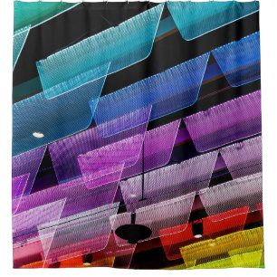 Cortina De Ducha Decoración de colores variados en el techo