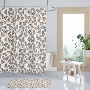 Cortina De Ducha Decoración de cuarto de baño chica, mariposa monar