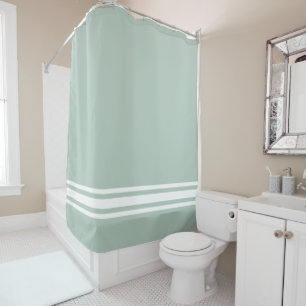 Cortina De Ducha Decoración de Eau de Nil Bath