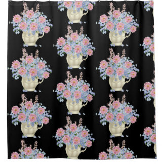 Cortina De Ducha decoración de flores arrojar almohada