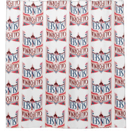 Cortina De Ducha Decoración del hogar de la playa de Los Ángeles ca