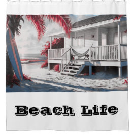 Cortina De Ducha Decoración del hogar de la playa de Los Ángeles ca