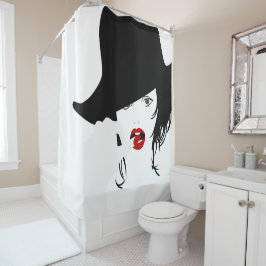 Cortina De Ducha Dedo en boca