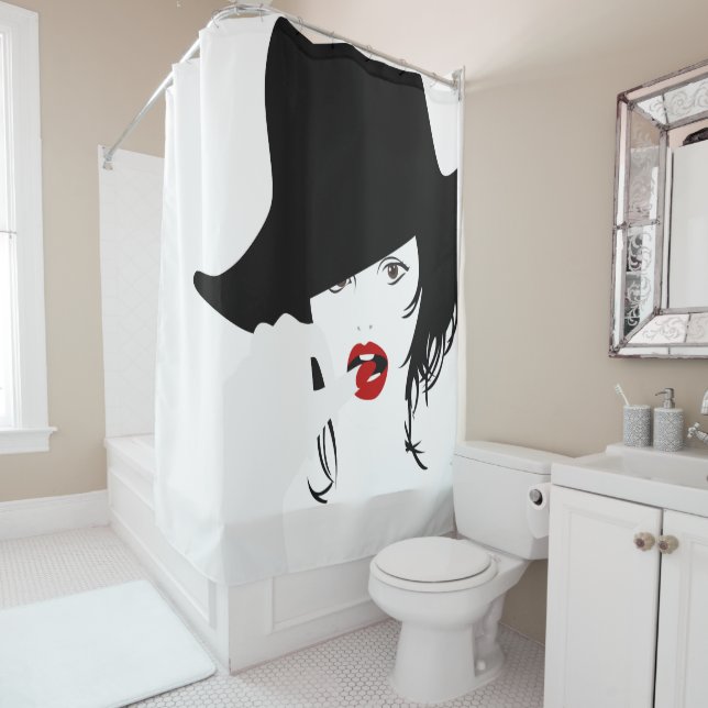 Cortina De Ducha Dedo en boca (In situ)