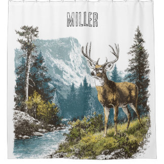 Cortina De Ducha Deer Nature Shower Curtain