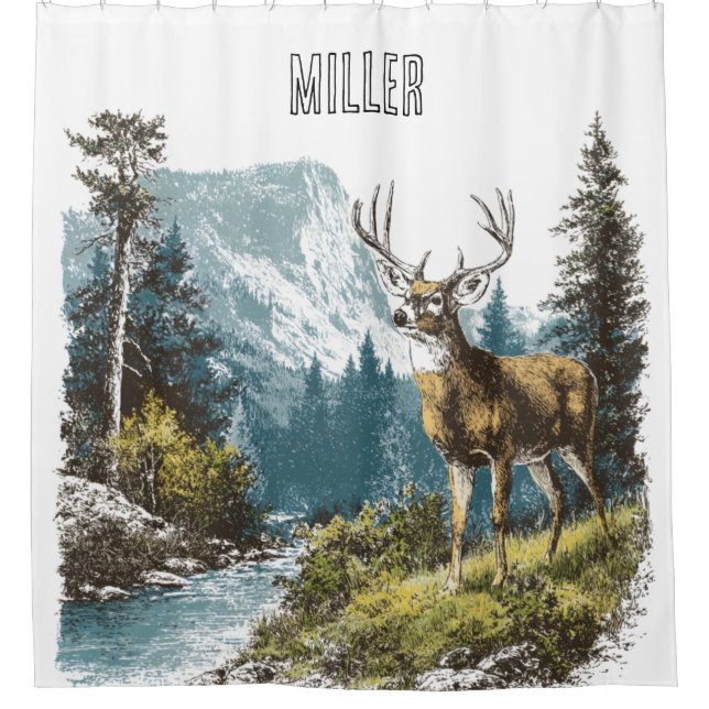 Cortina De Ducha Deer Nature Shower Curtain (Anverso)