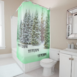 Cortina De Ducha Dejemos que la nieve de los árboles resplandezca e