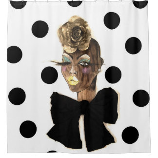 Cortina de ducha del lunar de HAUTE