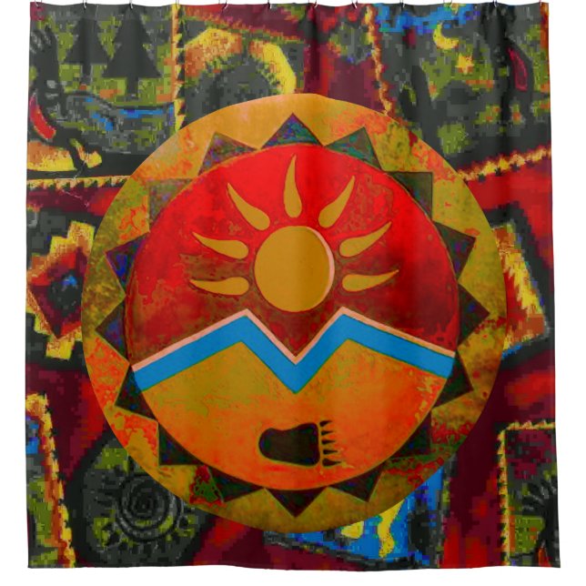 Cortina de ducha del oso de Sun (Anverso)