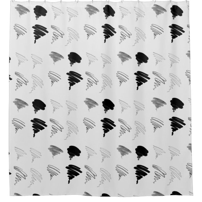 Cortina de ducha del patrón de prueba del pincel (Anverso)